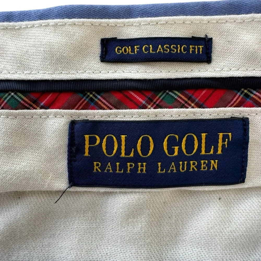 Polo Golf 37x9* Classic Fit Blue Cotton Polyeter Blend Men's Chino Shorts‎
